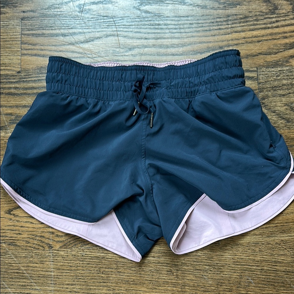 Blue Lululemon shorts. Reversible!